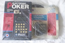Vintage 1979 ENTEX ELECTRONIC POKER HANDHELD GAME by Gakken Unused Sealed in Box