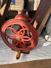 Antique Red Coffee Grinder By