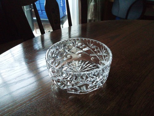 Vintage cut glass fruit bowl