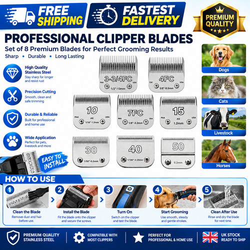 Pet clipper blade 5f - 4f, 7f