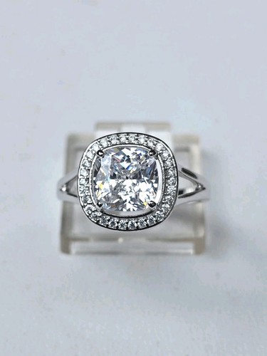 Silver rhodium plated cubic - plated,