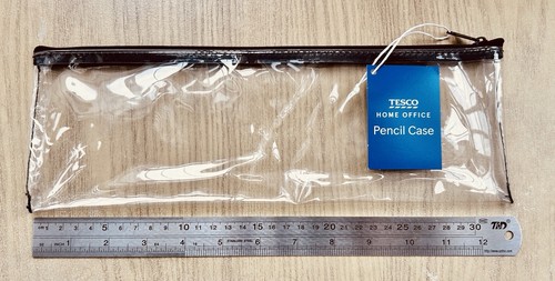 Clear pencil case large - case,