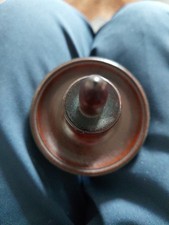 Lignum Vitae Travelling Candlestick Or Ring Holder Antique.