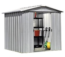 382 Returned Yardmaster Apex Metal Garden Shed  Maximum External Size 6'8"x 7'9"