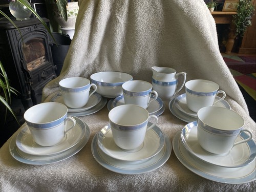 Vtg blue white czechoslovakia - vtg,