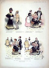 Original Old Antique Print