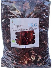 1kg Dried Hibiscus Flower.100% pure Loose Leaf  Herbal Tea Brew. Free P&P £13.49