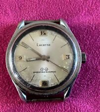 vintage Lucerne swiss made watch, untested, unbreakable mainspring, men’s, parts