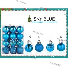 24pcs 3cm Christmas Decor Baubles Tree Balls Party Wedding Ornament Decor UK ^