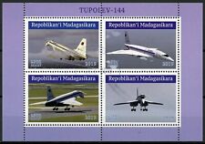 Madagascar Aviation Stamps 2019 CTO Tupolev Tu-144 Supersonic Aircraft 4v M/S