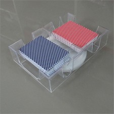 2 Deck/6 Deck Rotating Card Tray Convenient Playing Card Holder Clear Card Game