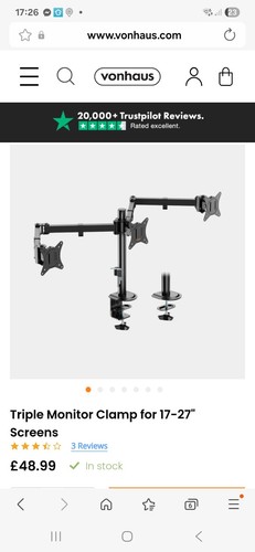 Vonhaus triple monitor - monitor, stand