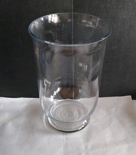 Clear glass hurricane vase - clear,