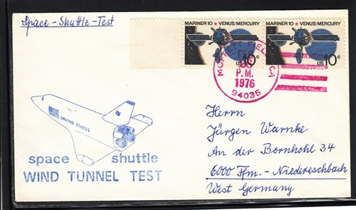 Space shuttle wind - tunnel, test