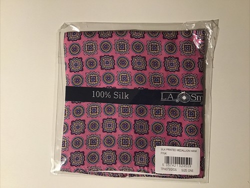 Silk printed medallion pink - printed,