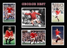 GEORGE BEST Signed A4 PHOTO