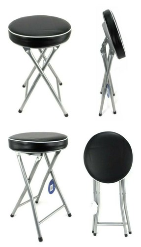 Round folding stool soft rim - round,