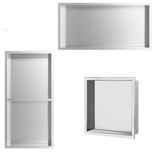 Stainless steel shower niche - steel,