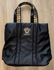 Versace Parfums Black Faux Leather Shoulder Bag,BN