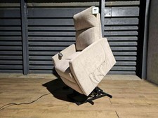 Electric Rise & Recliner Fabric Chair - Natural.