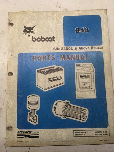 Bobcat parts list book - parts,