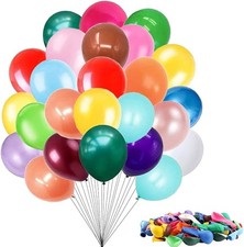 200 Rainbow Balloons Arch Kit – 12” Colourful Latex Garland for Party Decor