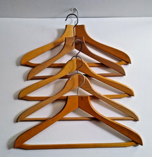 5 Vintage Wooden Coat Hangers