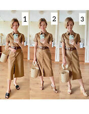 BNWT ZARA Tan Faux Leather