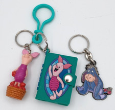 Disney keyring lot Winnie the Pooh Piglet 3d keyring note book eyeore