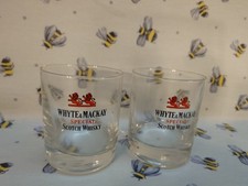 Whyte and Mackay Whiskey Tumbler Glass Design x 2 Pre owned in good condition.