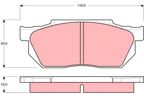 Brake pads gdb358 trw for - pads,
