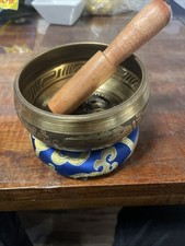 Meditation Traditional Healing Singing Bowl Tibetan Buddhism Nepal Hammer & Mat