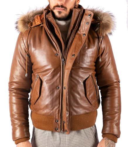 Men biker bomber retro - biker,