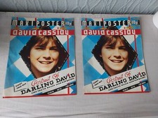 David Cassidy 1970s Pin Up Poster Portrait Of Darling David Magazine X 2