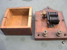 VICTORIAN MAHOGANY CASED BUZZER, SERVANT BELL, HOSPITAL, RAILWAY, WORKING, DC 3V