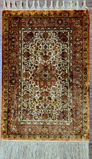 2511197-Beautiful Original China Hereke Silk, 95x63 cm², Rug, Tappeto