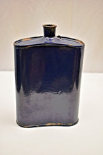 Vintage Indian Military Water Flask Enamel Coated Marked 64 CN/IAA/0057 Canteen