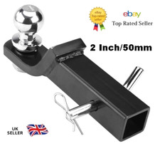 Trailer Hitch Receiver for Caravan Pintle Hook 50mm Ball Rear Bumper Towing Bar✅