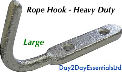 Rope hook heavy duty bolt - duty, on