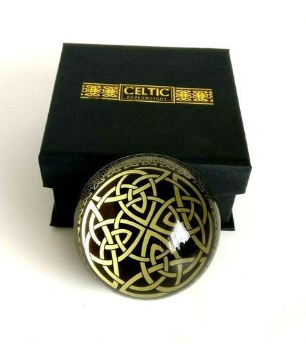Celtic glass paperweight - celtic, in