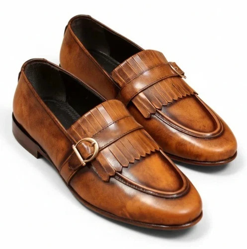 Handmade brown leather kiltie - handmade,