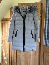 Mackage Women's Down Jacket With Fur Hood - Grey Size S