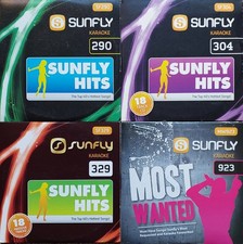 sunfly karaoke cdg discs opened but never used SF304 / SF290 / SF329 & MW923