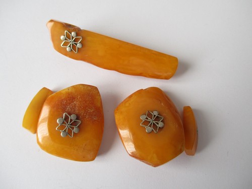 Butterscotch amber cufflinks