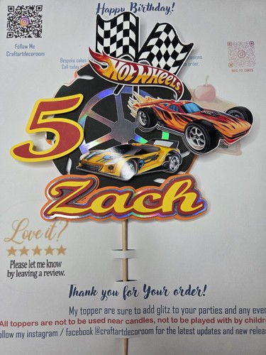 Hot wheels cake topper - wheels,