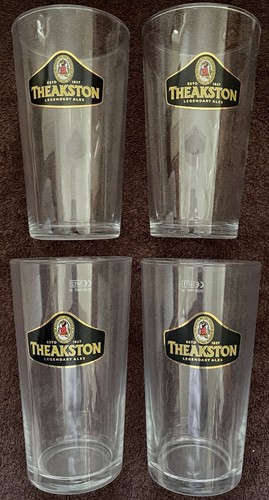 Theakston glass pint - pint, x4