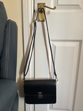 Sainsbury's Tu Black Shoulder Bag, 9" x  7 " . Used.