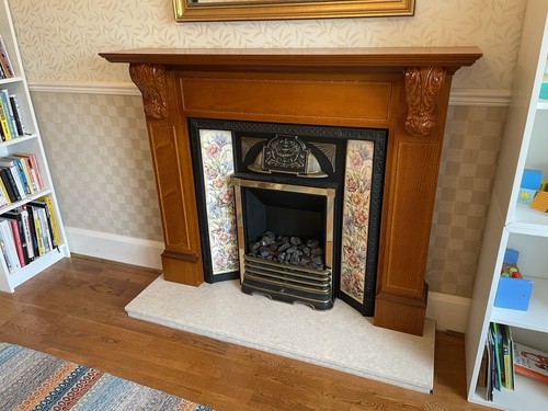Victorian style fireplace with - victorian,