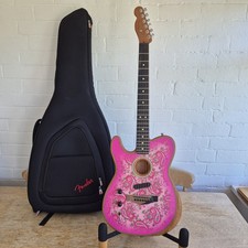 Fender Acoustasonic Telecaster Left Handed USA Pink Paisley Ltd Run