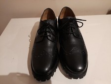 New Hush Puppies Black Leather Brogues with Vibram all weather soles/never worn